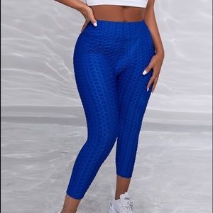 Blue yoga pants